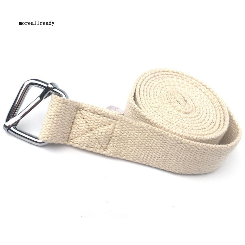 Dây Đai Co Giãn Bằng Cotton Trơn Có Khóa Cài Hỗ Trợ Luyện Tập Yoga / Gym