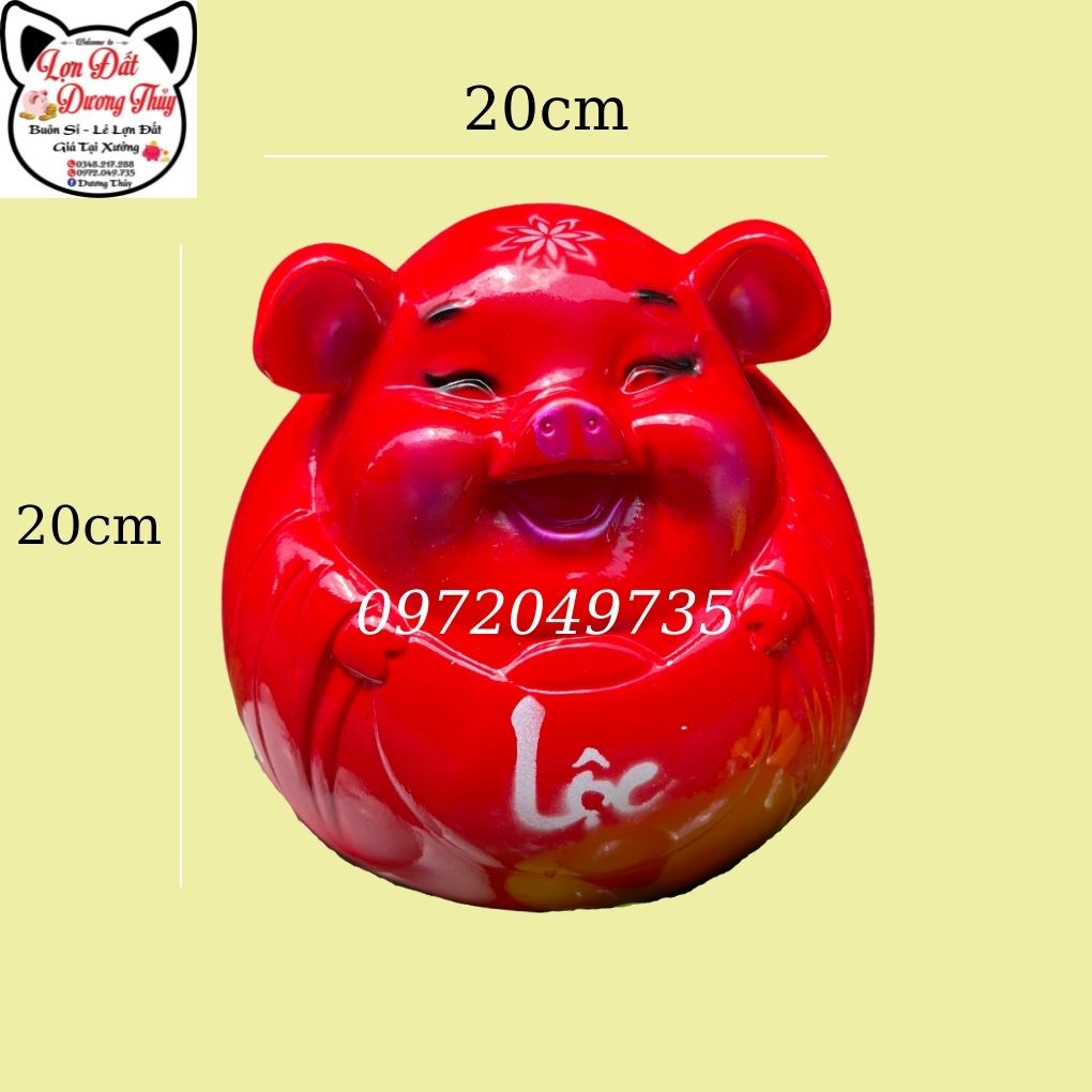 Lợn đất heo đất ống heo tiết kiệm tiền heo hồ lô tài lộc - Xưởng decor Thuỷ Chi