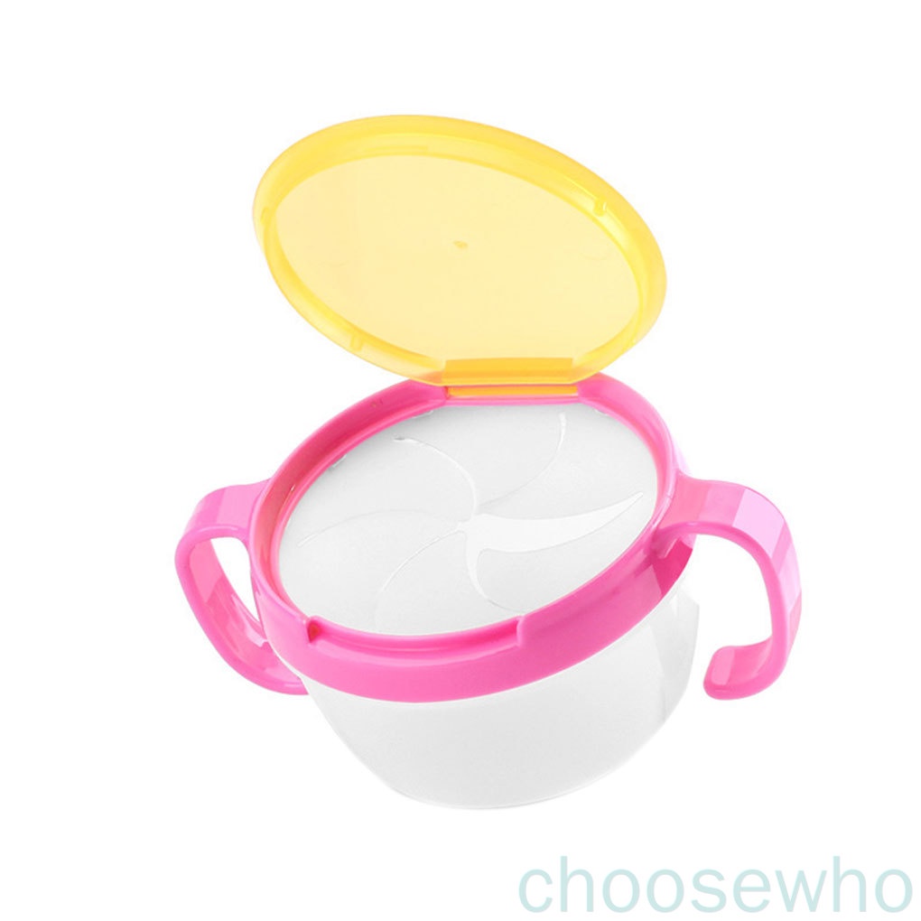 Hộp đựng đồ ăn vặt có tay cầm đôi chống đổ cho bé