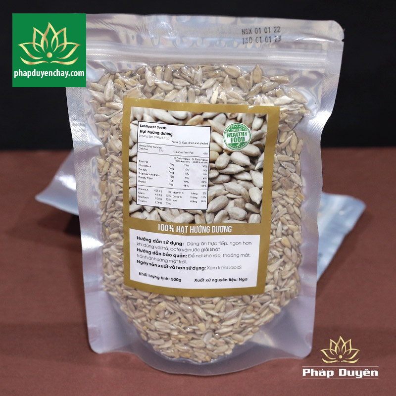 Hạt Hướng Dương Sống Tách Vỏ Sấy Khô, 500g - Xuất Xứ Nga