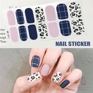 Set 7 cặp miếng dán móng trang trí họa tiết da báo thời trang cho nữ