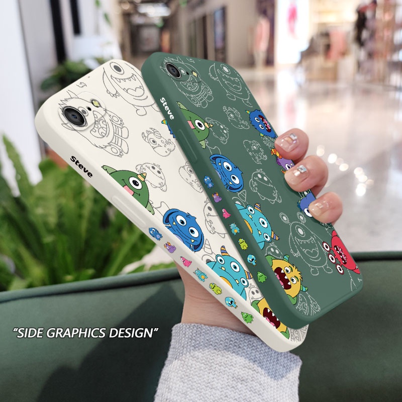 Ốp Điện Thoại Silicon Dẻo Họa Tiết Hoạt Hình Quái Vật Dễ Thương Cho IPhone 8 7 Plus SE 2020 6 6S Plus