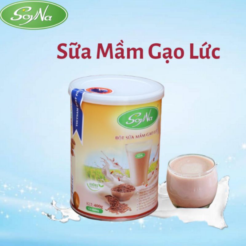 Bột Sữa Mầm Gạo Lứt Soyna Có Đường Vị Cỏ Ngột 400gr