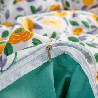 Bộ Chăn Ga Gối Hoa Cà Rốt Cotton Poly