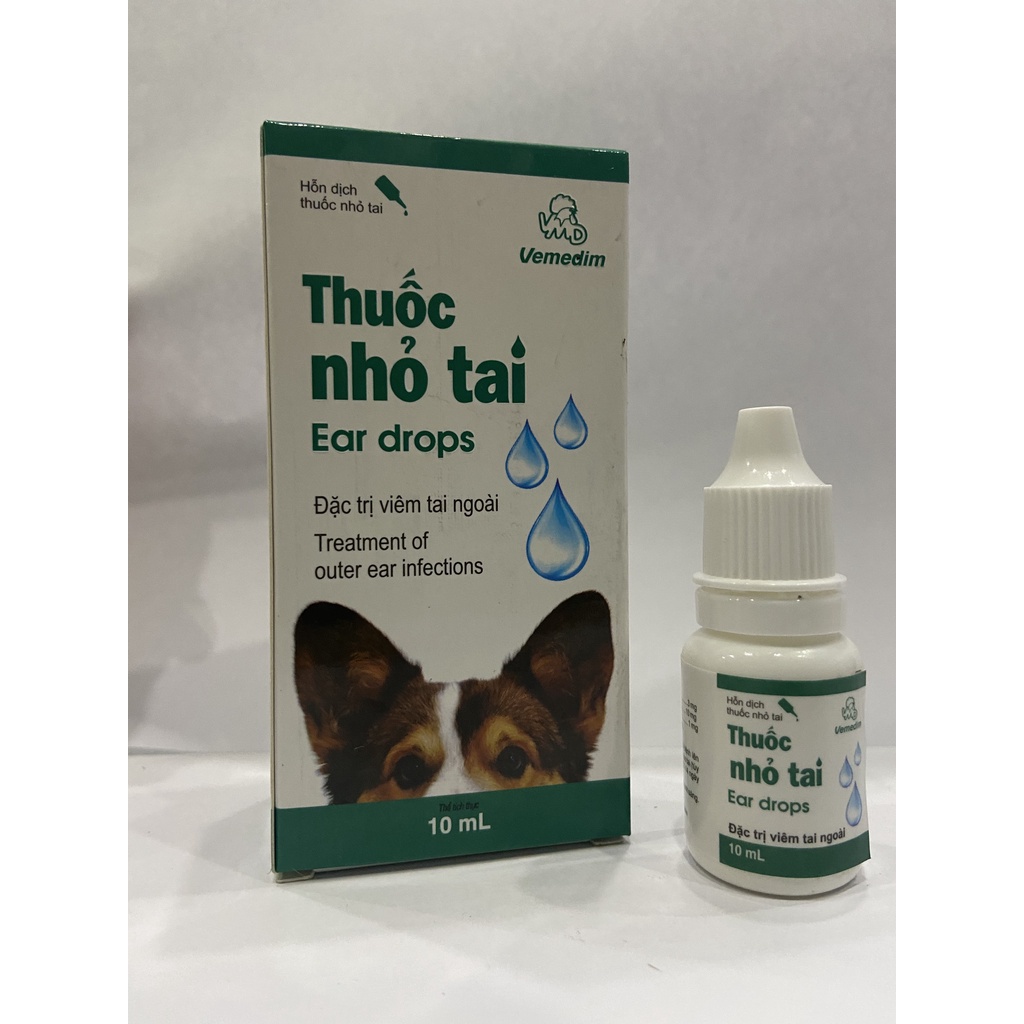 Thuốc Nhỏ Tai Cho Cho Chó Mèo, Thuốc Điều Trị Viêm Tai Ngoài EAR DROPS  - 10 ML