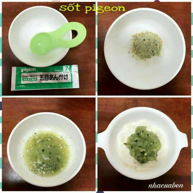 Bột soup sốt Pigeon ăn kèm cháo/mì/nui cho bé từ 7 tháng