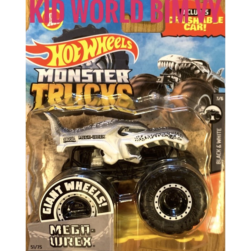 Xe mô hình Hot Wheels Monster Trucks Crushable Car Mega-Wrex GJF16.