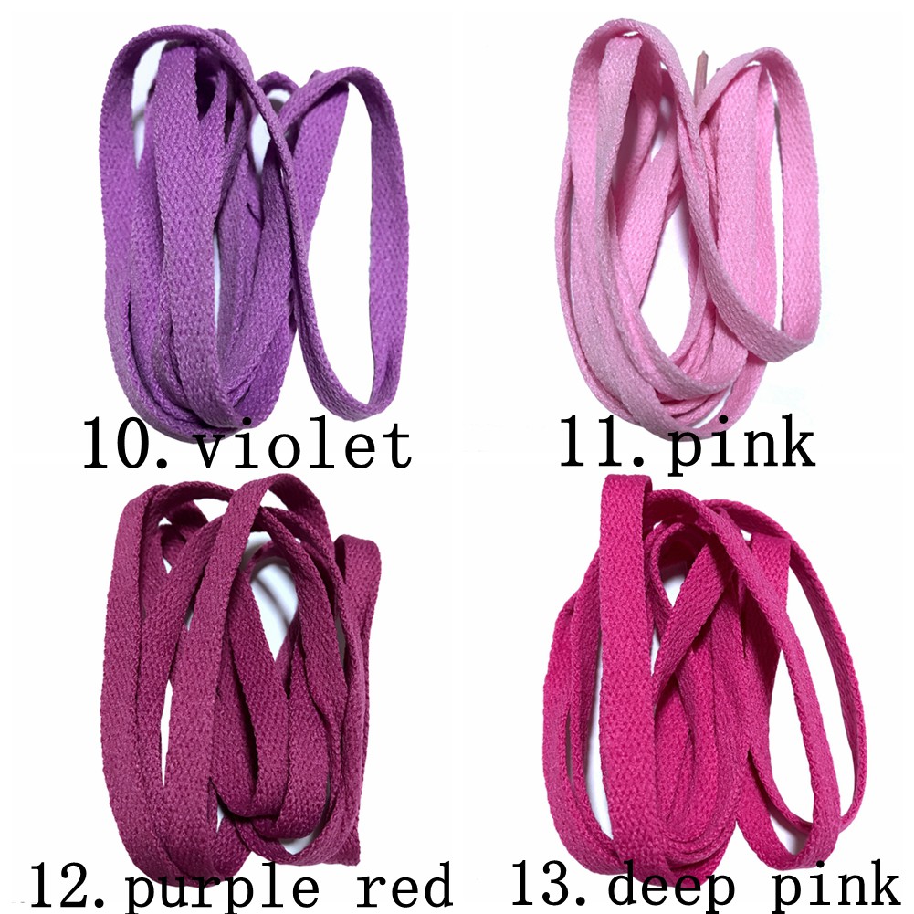 Dây Giày Thể Thao Dài 120-140CM Chất Liệu Polyester Rộng 8mm Nhiều Màu Sắc
