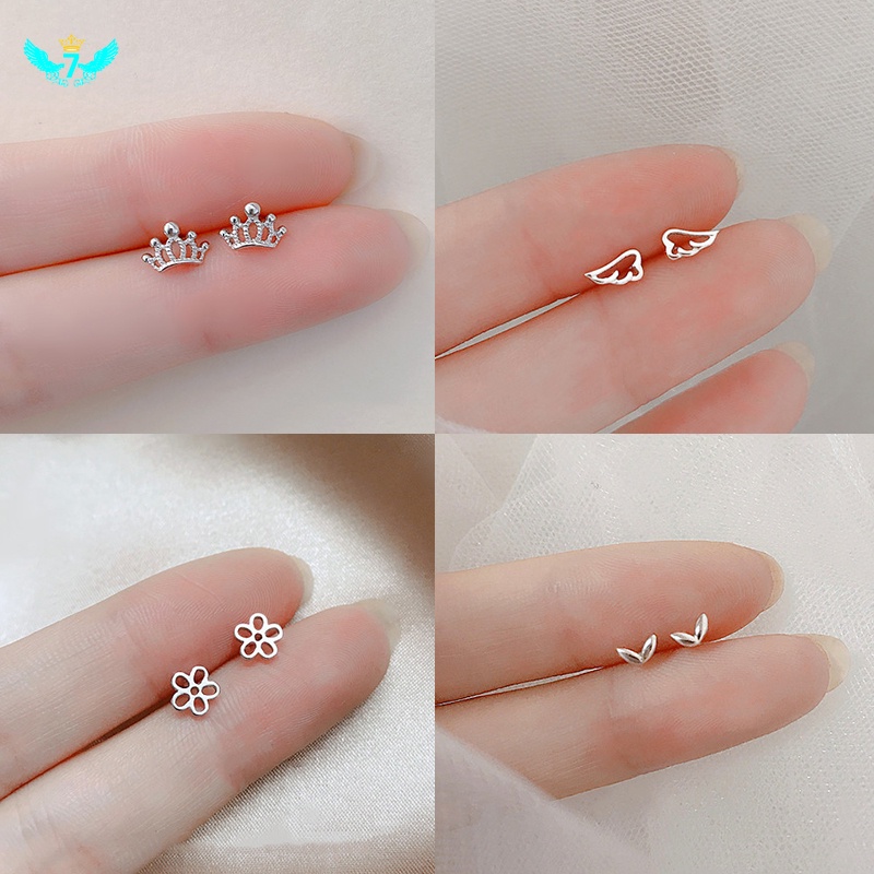 Khuyên Tai Bạc 925 Thiết Kế Đơn Giản Dễ Thương Cho Nữ