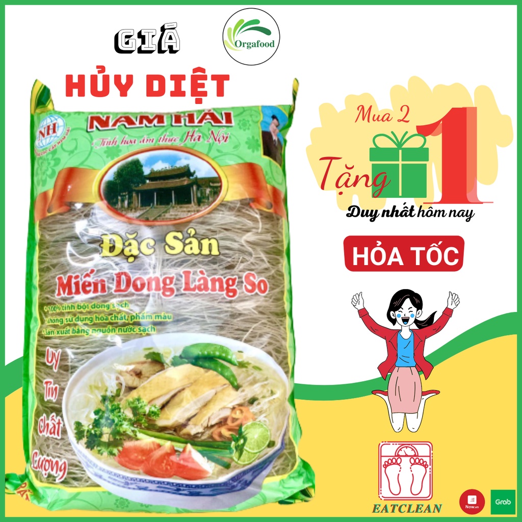 Miến dong Nam Hải đặc sản làng so 500g LOẠI 1 dành cho người tiểu đường ăn kiêng Orgafood EAT CLEAN hỏa tốc nội thành