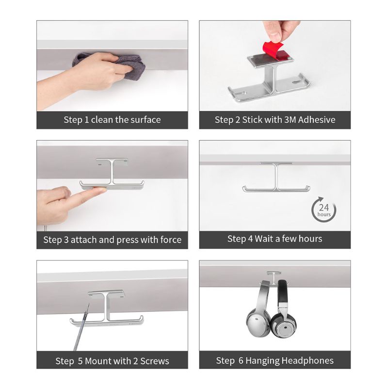 Giá Đỡ Tai Nghe Đứng Bằng Nhôm Thông Dụng