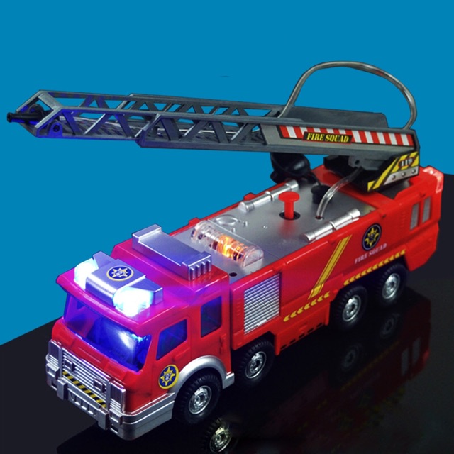 Đồ Chơi Xe Cứu Hỏa Phun Nước Thông Minh Cho Bé - Quà Tặng Xe Chạy Pin Xịt Nước - Size To 25Cm