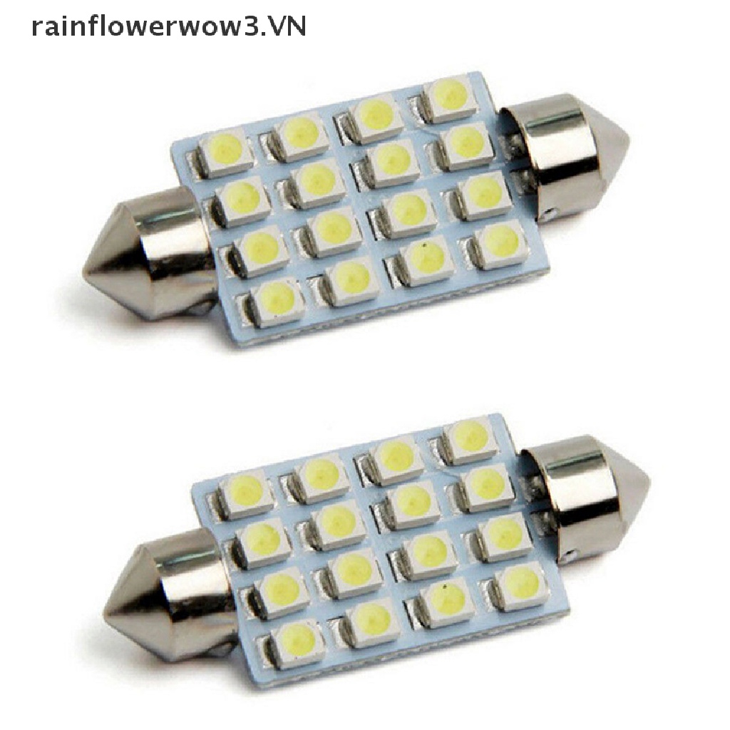 Set 14 Đèn LED T10 36mm Ánh Sáng Trắng Chuyên Dụng Cho Xe Hơi
