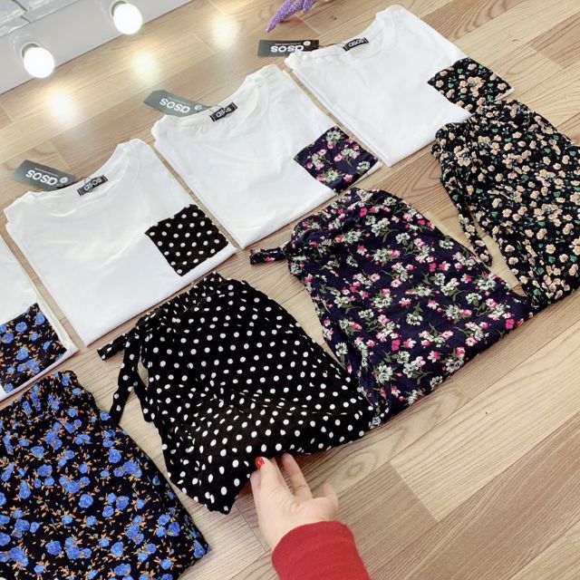 Bộ áo pull quần lanh mặc nhà