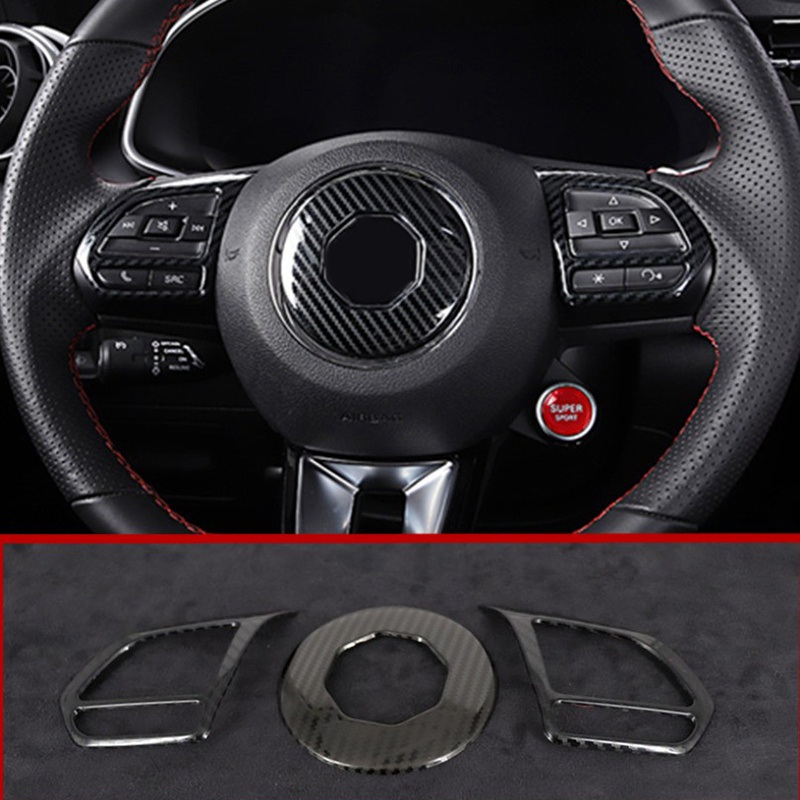 1 Vỏ Bọc Vô Lăng Xe Hơi Bằng Sợi Carbon Cho mg Zs Ev Hs Mg6 Mg5 Ezs 2018-2021