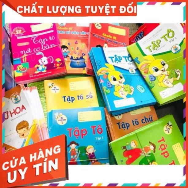 [CHẤT LƯỢNG] [FREESHIP] (Sỉ ibox) Combo 10 quyển tô chữ, tô số, tô nét cơ bản, làm quen với toán, tô màu CAP CẤP