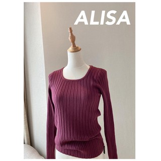 Áo len tăm cổ vuông - ALISA