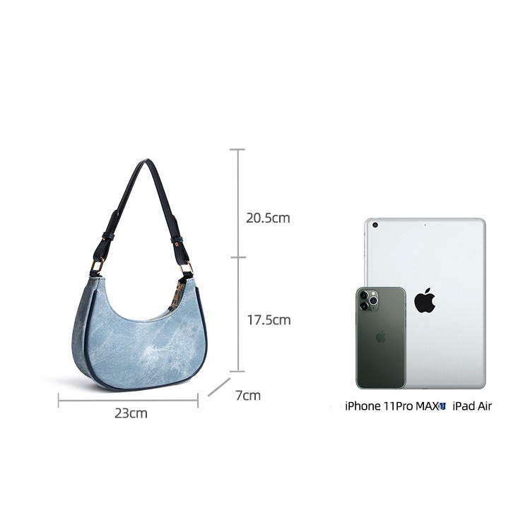 Túi Xách Đeo Vai / Kẹp Nách Hình Bán Nguyệt Thời Trang Mùa Thu 2022 Mới Cho Nữ