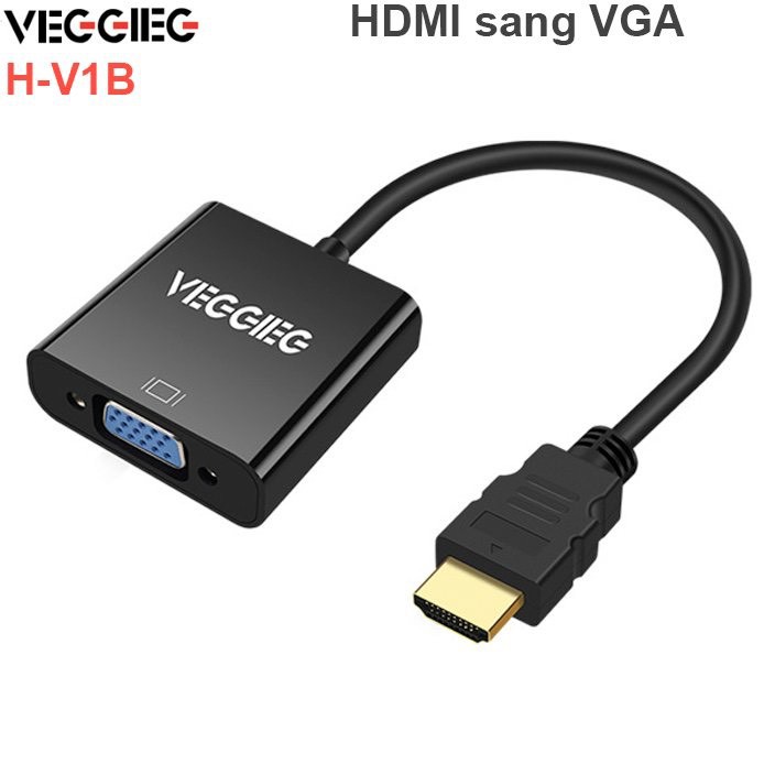 [Mã ELHACE giảm 4% đơn 300K] Cáp Chuyển HDMI To VGA VEGGIEG - HDMI Sang VGA