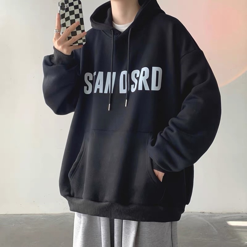 Áo Hoodie STANDSRD Tay Dài Nỉ Bông Có Túi Bụng