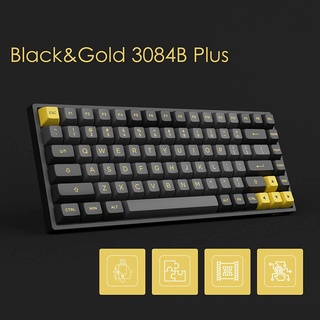 Bàn phím cơ akko 3084b plus black & gold