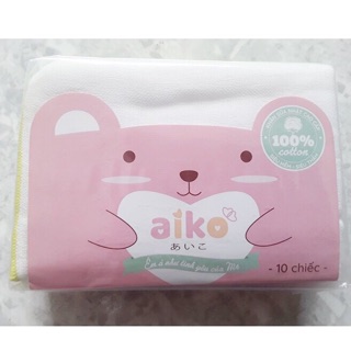 Khăn Sữa Nhật 4 Lớp Aiko (10 Cái/Túi)