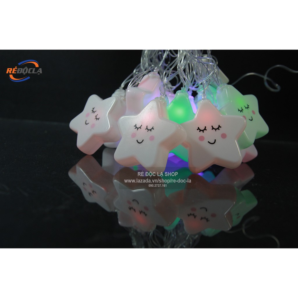 Dây led chớp nháy ngôi sao trang trí 5m