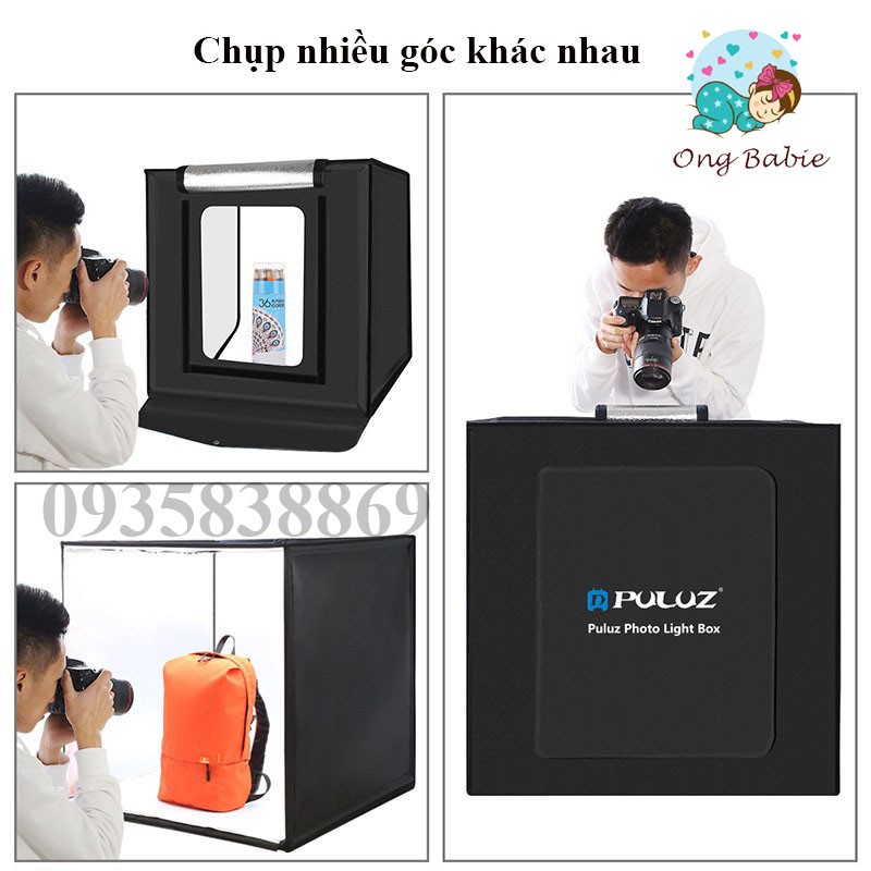 Hộp Chụp Sản Phẩm Chính Hãng Puluz Nhiều Kích Cỡ 25cm / 30cm / 40cm / 60cm ) Ongbabie.shop