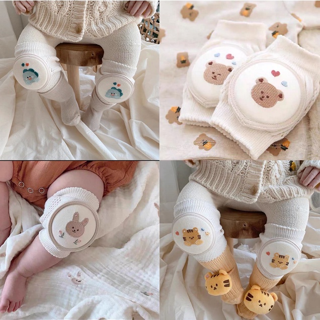 Tất Lưới Thoáng Khí Chống Trượt Dễ Thương Cho Bé Tập Bò