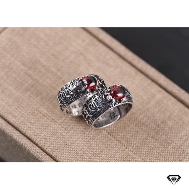 NHẪN BẠC SƠN ĐEN CAO CẤP - NAM NỮ ĐỀU ĐEO ĐƯỢC FREE SIZE