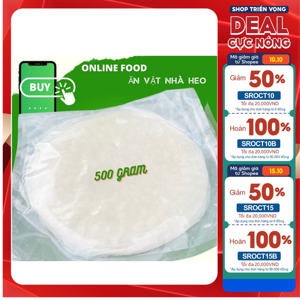 500gr Bánh Tráng Phơi Sương Mềm Dẻo Loại 1