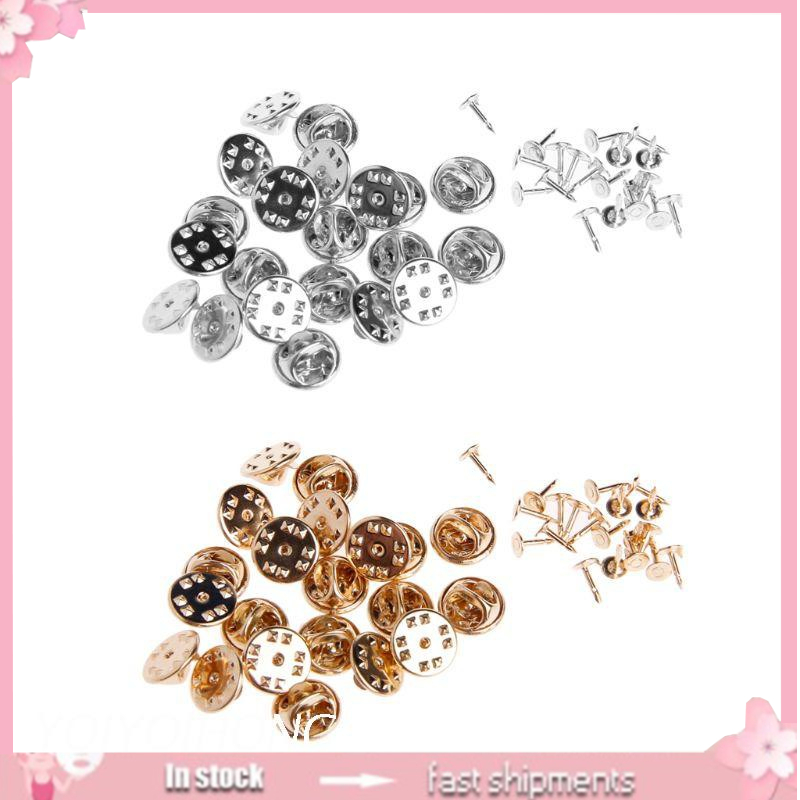 Set 20 Ghim Cài Áo Tròn Màu Bạc Tiện Dụng