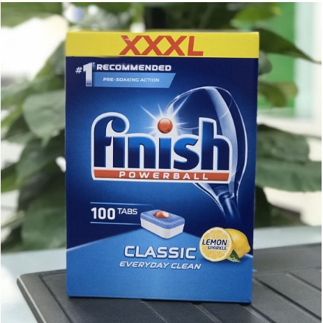 Viên rửa bát Finish Classic 100 viên - hương Chanh