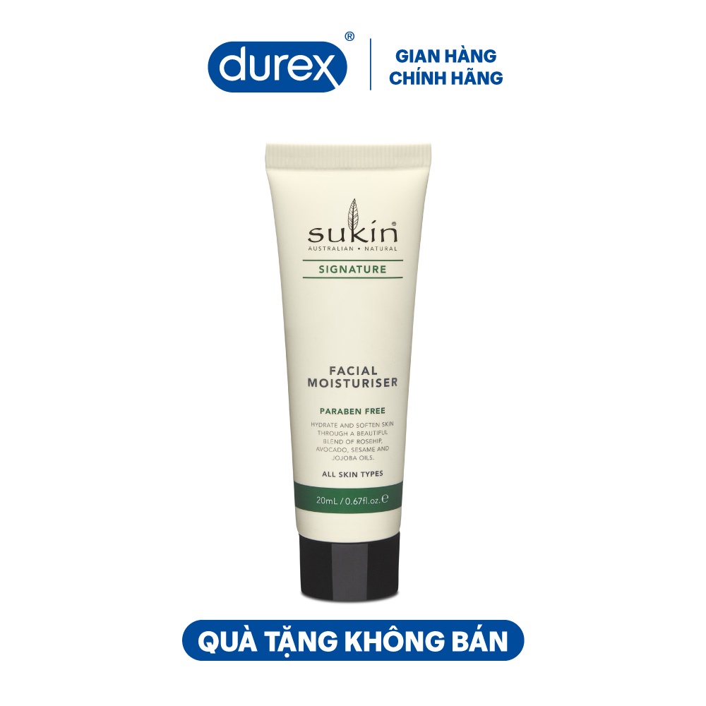 Quà tặng độc quyền Durex - Kem Dưỡng Ẩm Dành Cho Da Mặt Sukin Signature Facial Moisturiser 20Ml