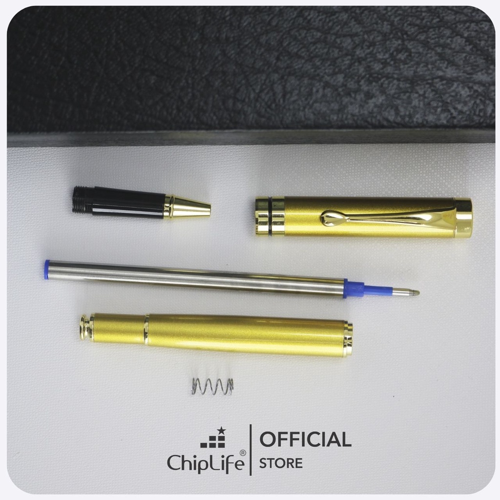 Bút ký cao cấp CHIPLIFE P027VV vàng - Ngòi 0.5mm mực xanh