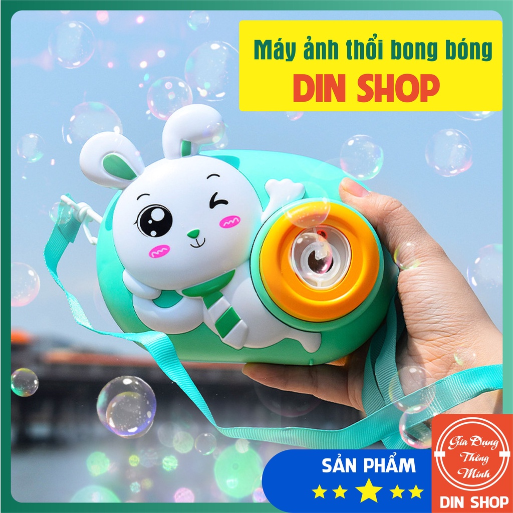 Máy Ảnh Bắn Bong Bóng Tự Động 🎁BUNNY CUTE🎁 MáyThổi Bong Bóng Dùng Pin Phát Nhạc Có Đèn Dễ Thương