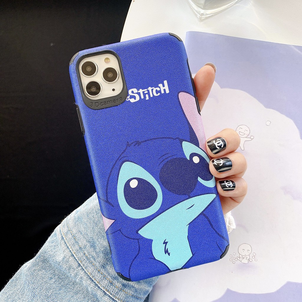 [ IPHONE ] Ốp Lưng Da IMD Lilo Stitch - R090