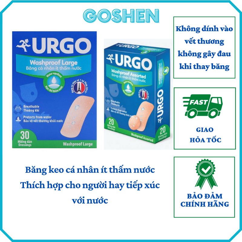 Băng Cá Nhân Ít Thấm Nước URGO Washproof