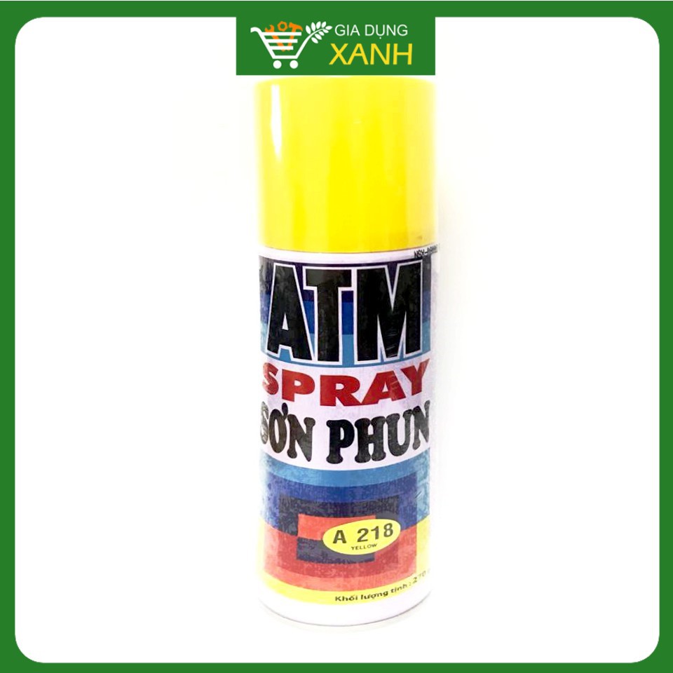 Sơn phun, xịt ATM màu Vàng A218, 400ml