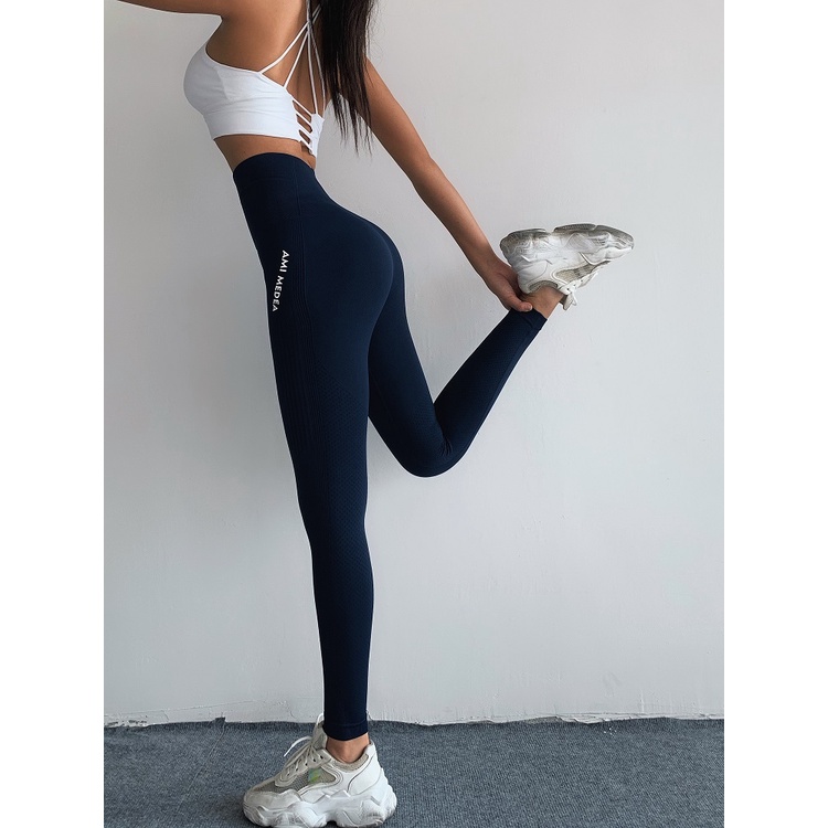 Quần tập gym yoga legging nữ cạp cao AMIN