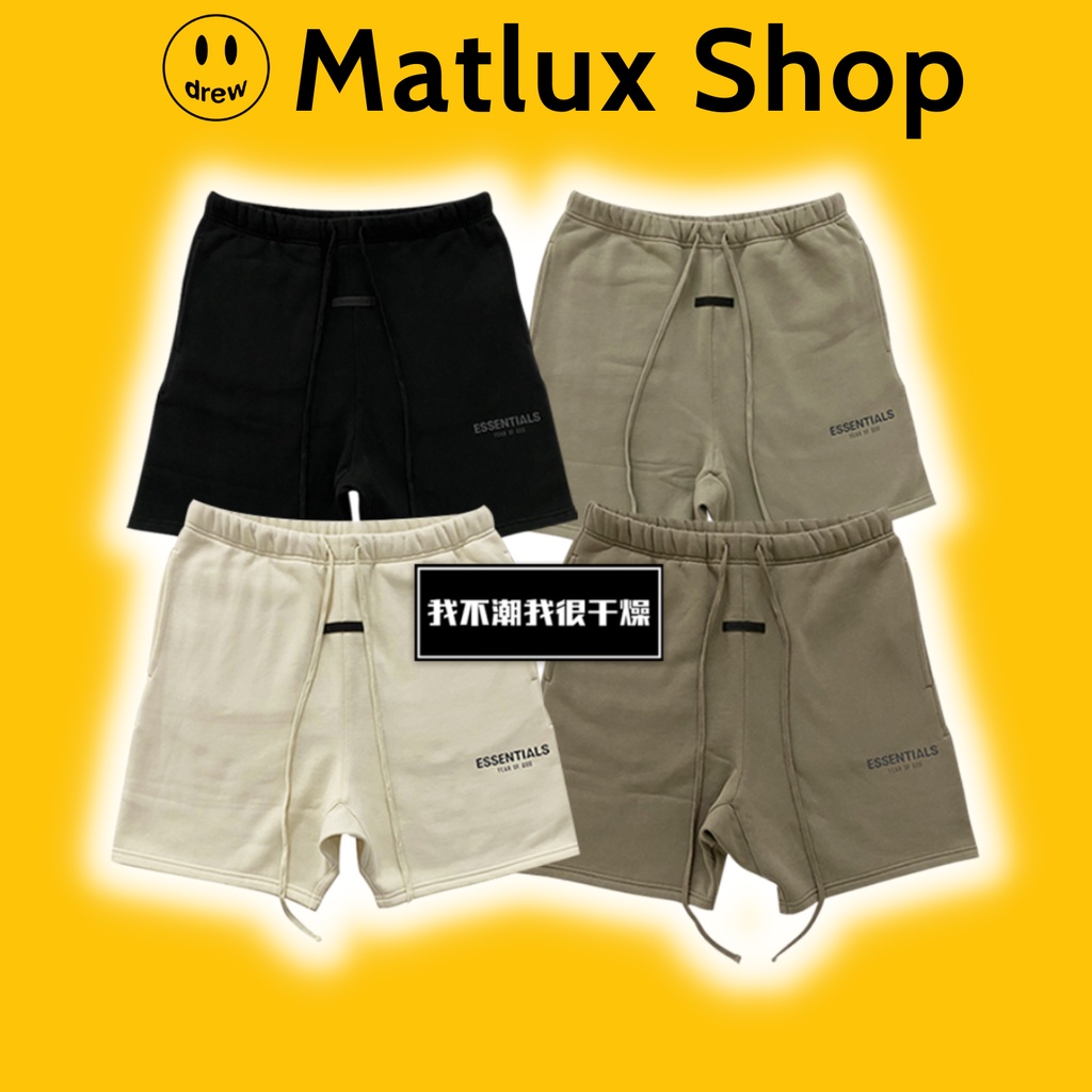 Quần đùi FEAR OF GOD FOG ESSENTIALS Short SS21 chất liệu cotton nỉ bông cao cấp form rộng oversize