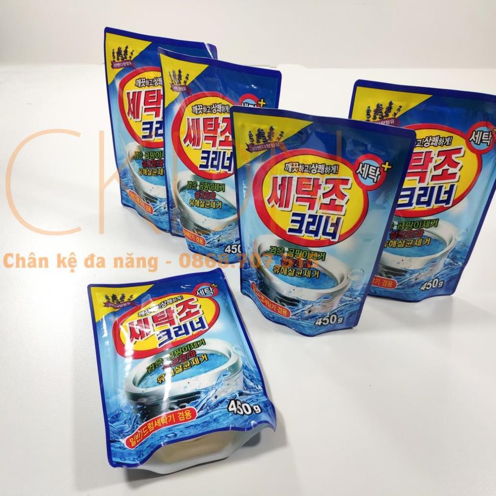 Bột vệ sinh máy giặt cửa ngang cửa trước cửa trên Hàn Quốc - 450g