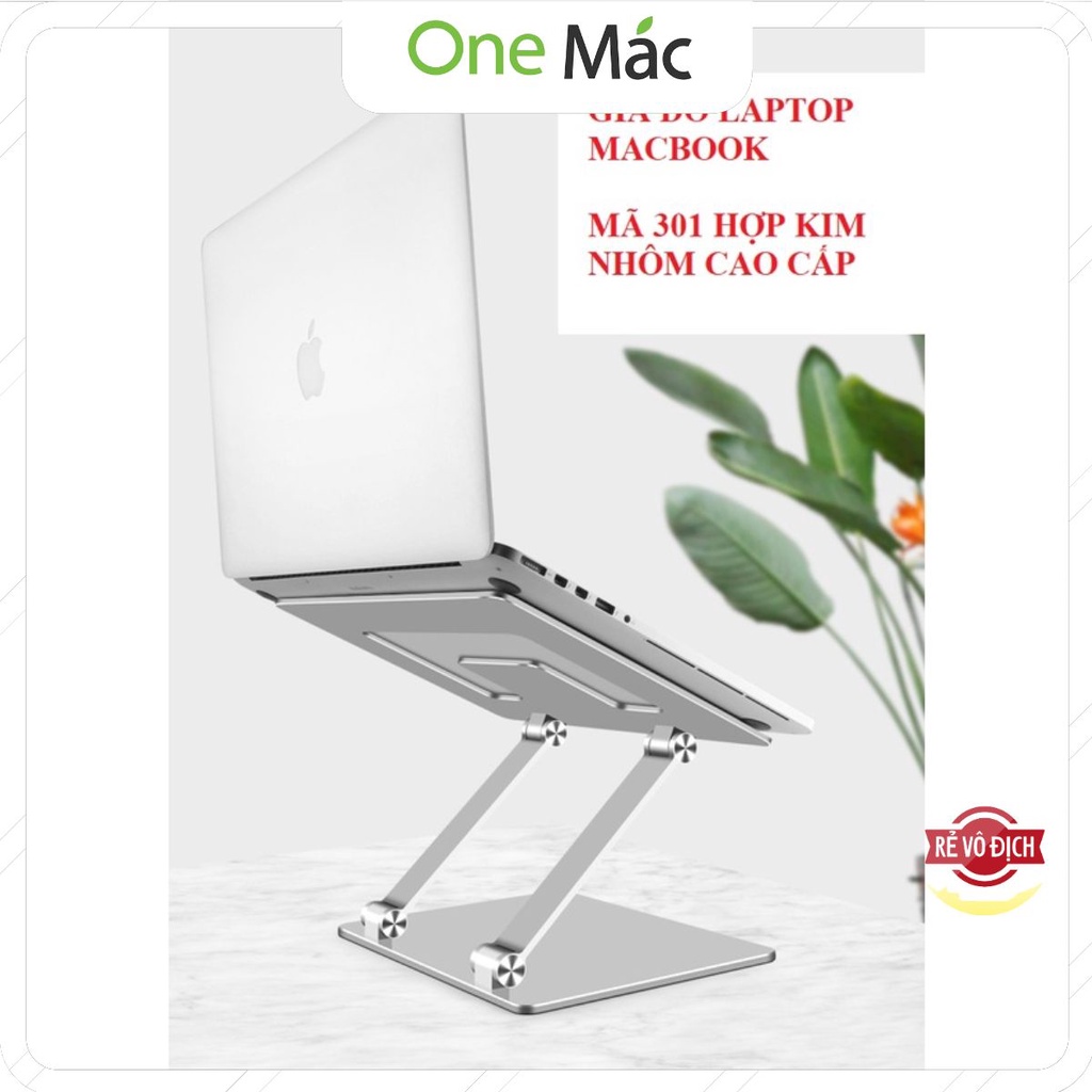 L301 Giá đỡ LAPTOP, MACBOOK bằng nhôm có thể điều chỉnh được độ cao, đế tản nhiệt laptop, đế kê laptop nhôm