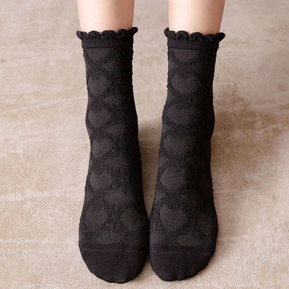 Tất Lưới Thoáng Khí Màu Trắng Đen Phong Cách Lolita Cho Nữ