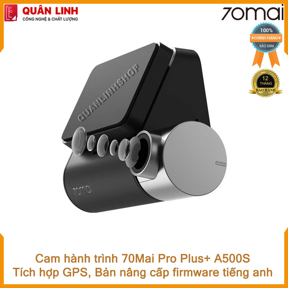 Camera hành trình 70mai Dash Cam Pro Plus+ A500S bản nâng cấp tiếng anh. Tích hợp sẵn GPS + cam sau - Bảo hành 12 tháng | WebRaoVat - webraovat.net.vn