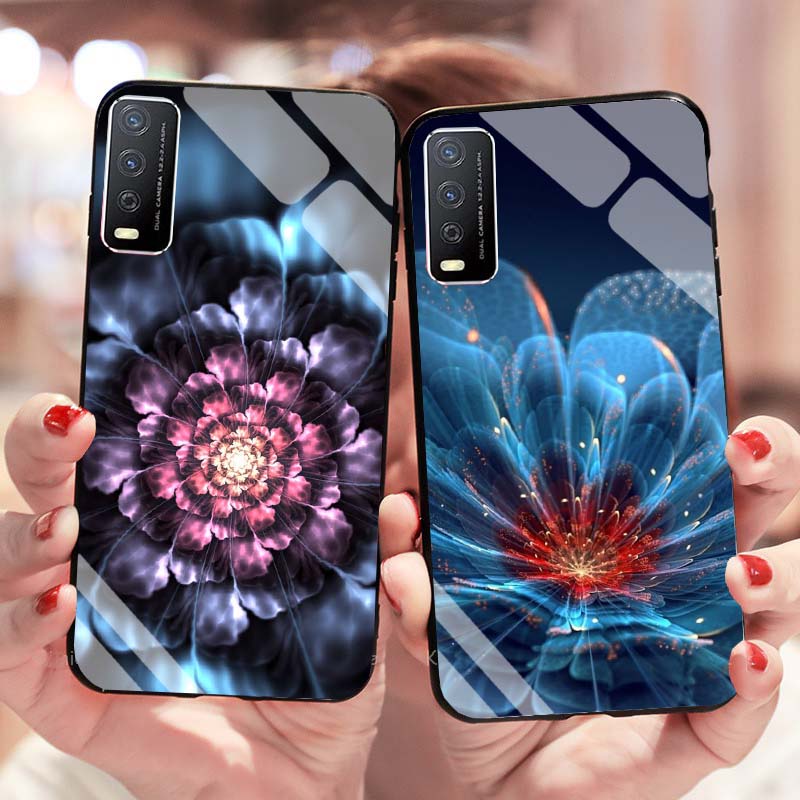 Ốp Vivo Y12s, Y20, Y20s, Y21 Lưng Kính Cường Lực Mới Nhất
