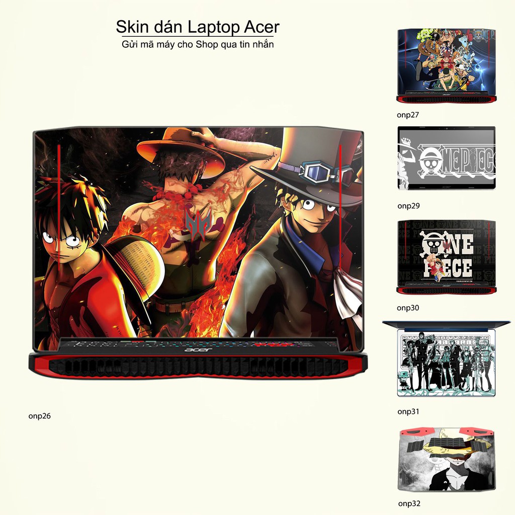 Skin dán Laptop Acer in hình One Piece nhiều mẫu 22 (inbox mã máy cho Shop)