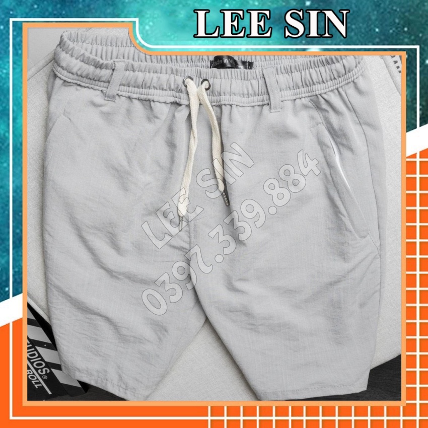 Quần đùi đũi nam cao cấp, Quần short nam thể thao dày dặn thoáng mát | Leesin