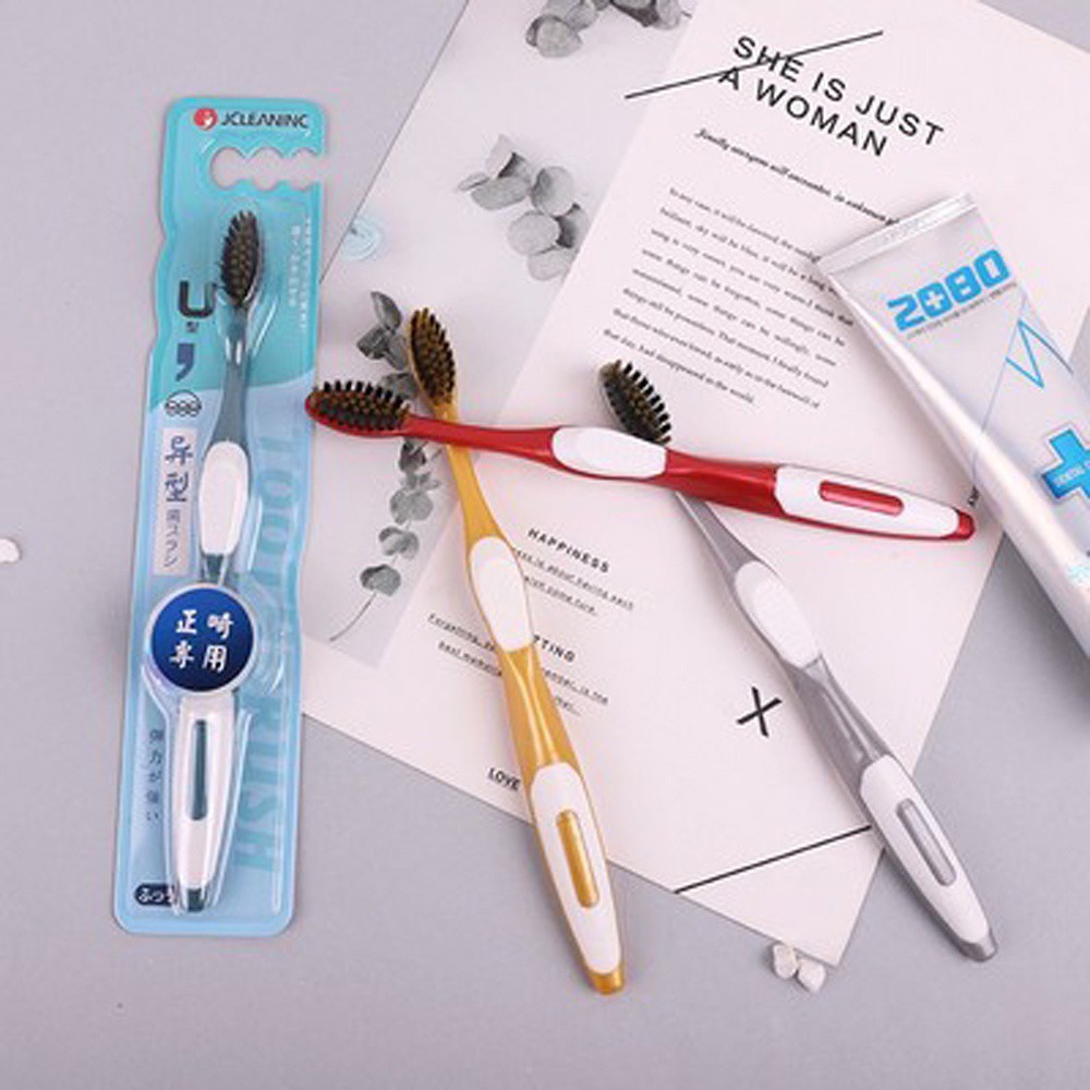 [Hàng mới về] Bàn chải đánh răng hình chữ U bằng nhựa PP mềm nhiều màu bắt mắt cho nữ