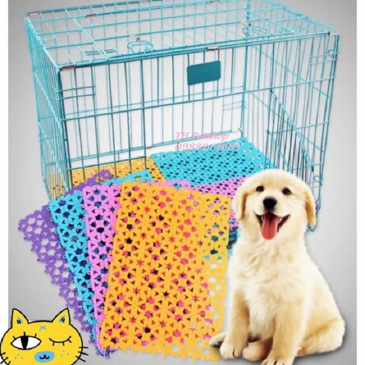 Miếng nhựa lót khay vệ sinh, lót chuồng mèo, lót sàn xe Lót sàn chó chống lọt chân - size 30x20cm